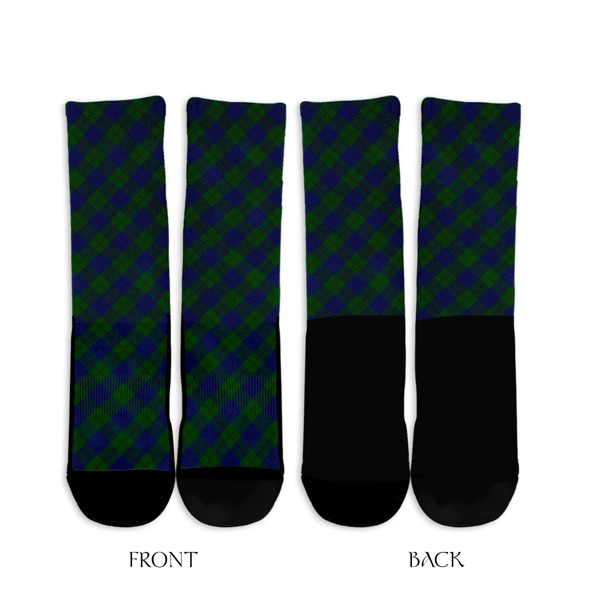 Barclay Tartan Crew Socks Cross Tartan Style