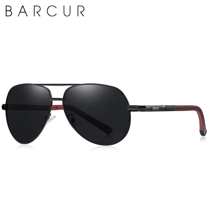 BARCUR Aluminum Vintage Men's Sunglasses Men Polarized Coating Classic