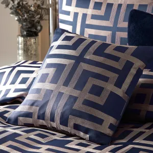 Bardon Filled Cushion by Soiree in Navy 43 x 43cm