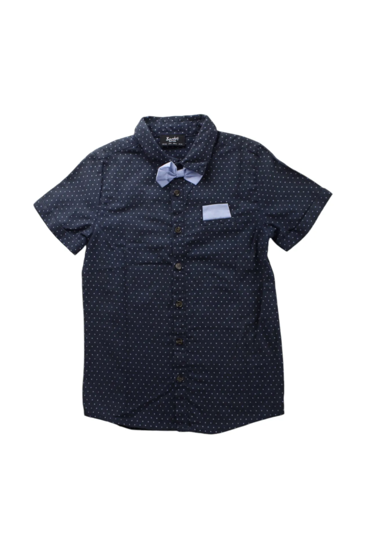 Bardot Junior Short Sleeve Button Shirt With Bowtie - Size 6T