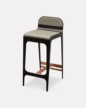 Bardot Slate Gray and Copper Barstool