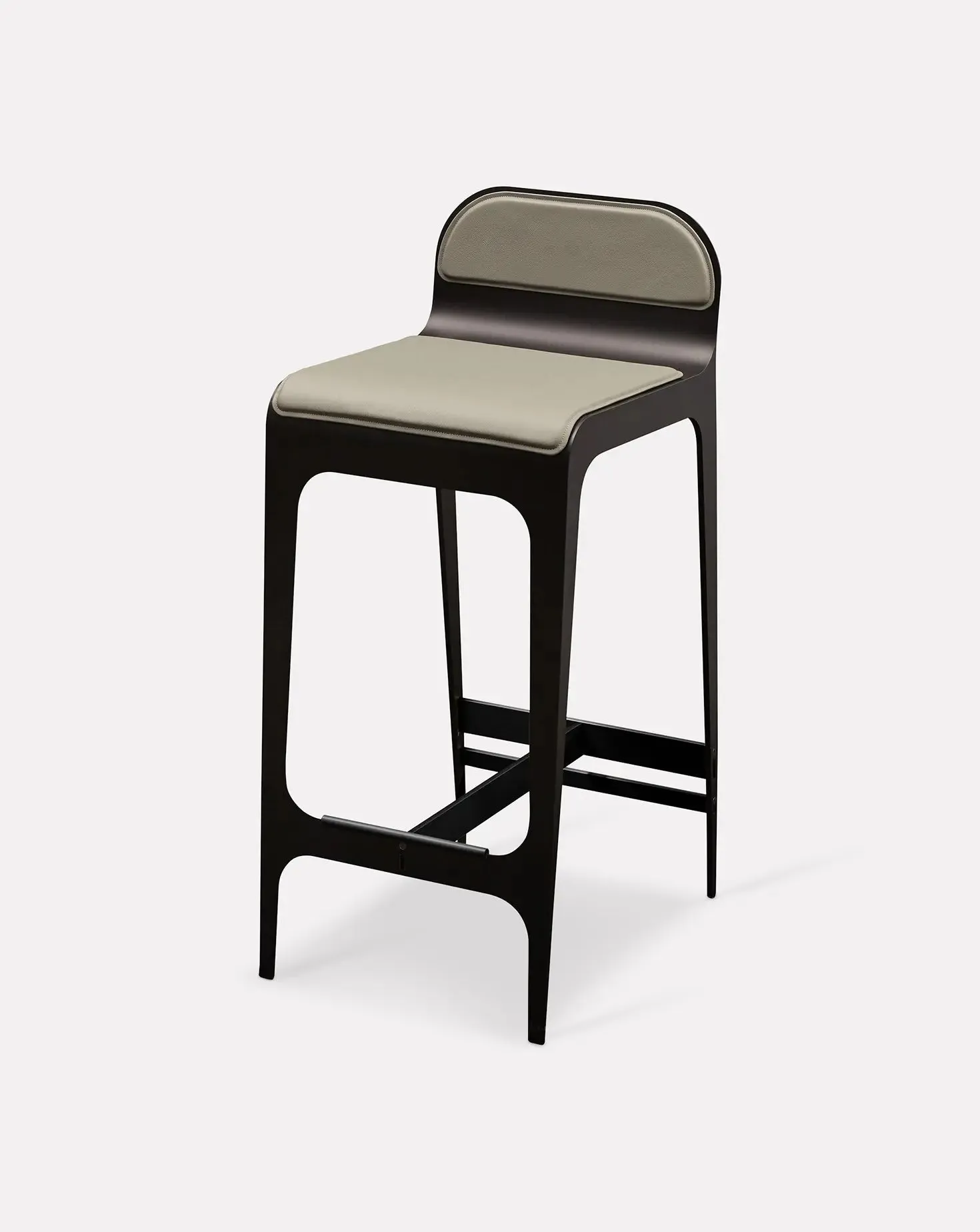 Bardot Slate Gray and Steel Barstool