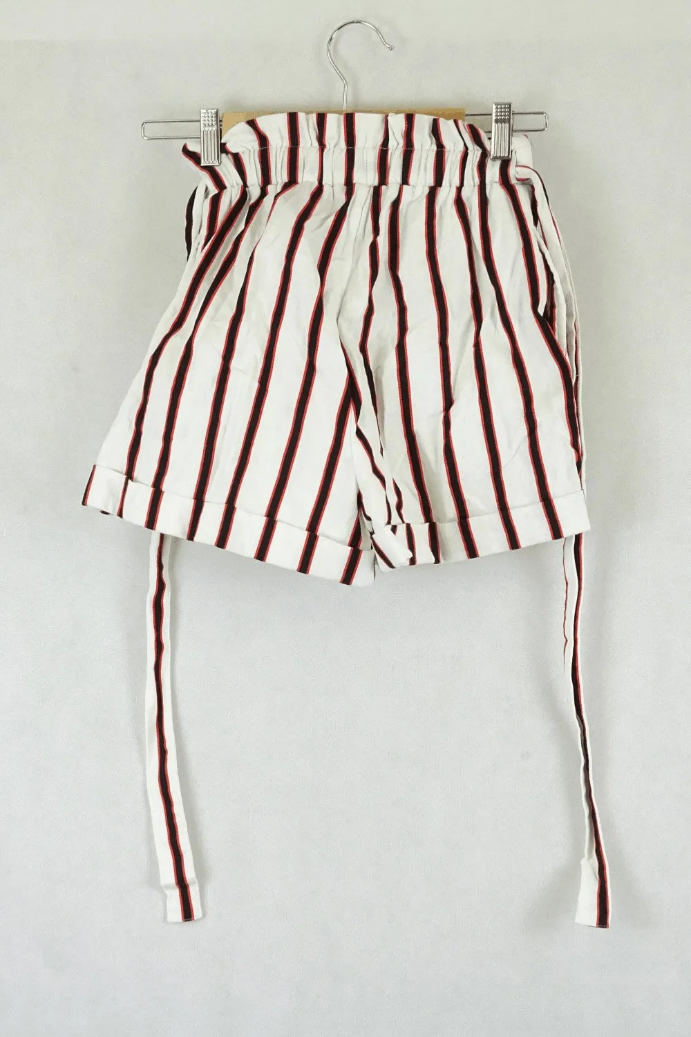 Bardot Striped Red,Black And White Shorts 6