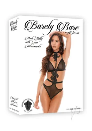 Barely B Mesh Teddy Lace Adornment Black