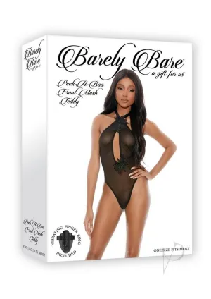 Barely B Peekaboo Mesh Teddy Blk(disc)