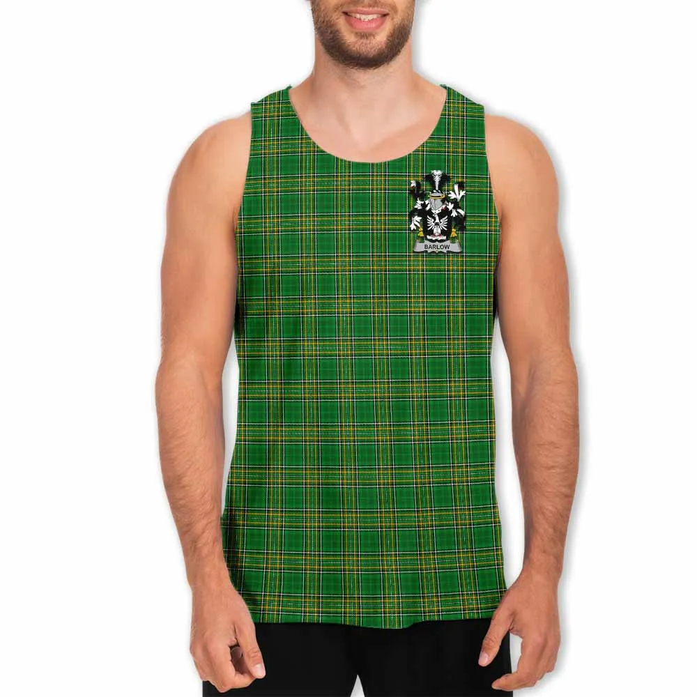 Barlow Irish Clan Tartan Men's Tank Top with Coat of Arms