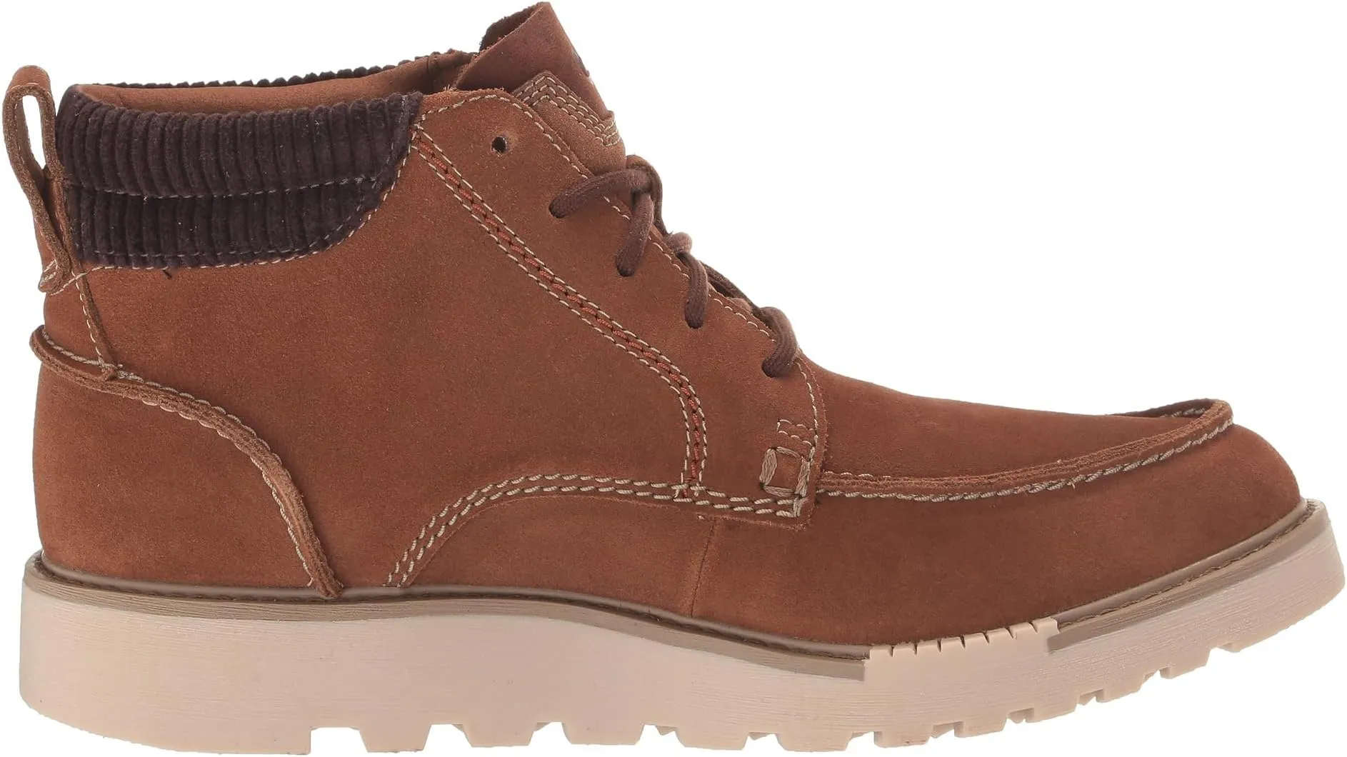 Barnes Mid Clarks Lace-up Boots, Cola Suede 1