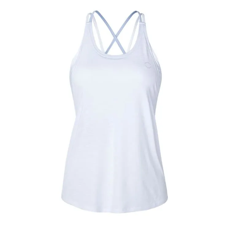 Barrel Fit Womens Play Layered Top-WHITE