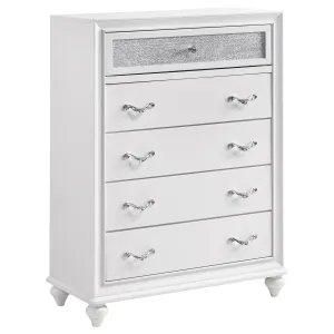 Barzini 5-drawer Chest White