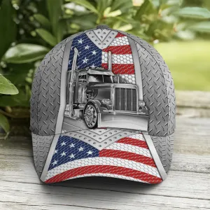 Baseball Cap For Trucker Metalic Style US Flag Pattern Coolspod