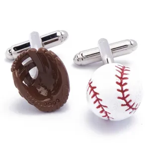 Baseball Glove and Ball Cufflinks