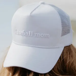 Baseball Mom 3-D Embroidered Trucker Hat