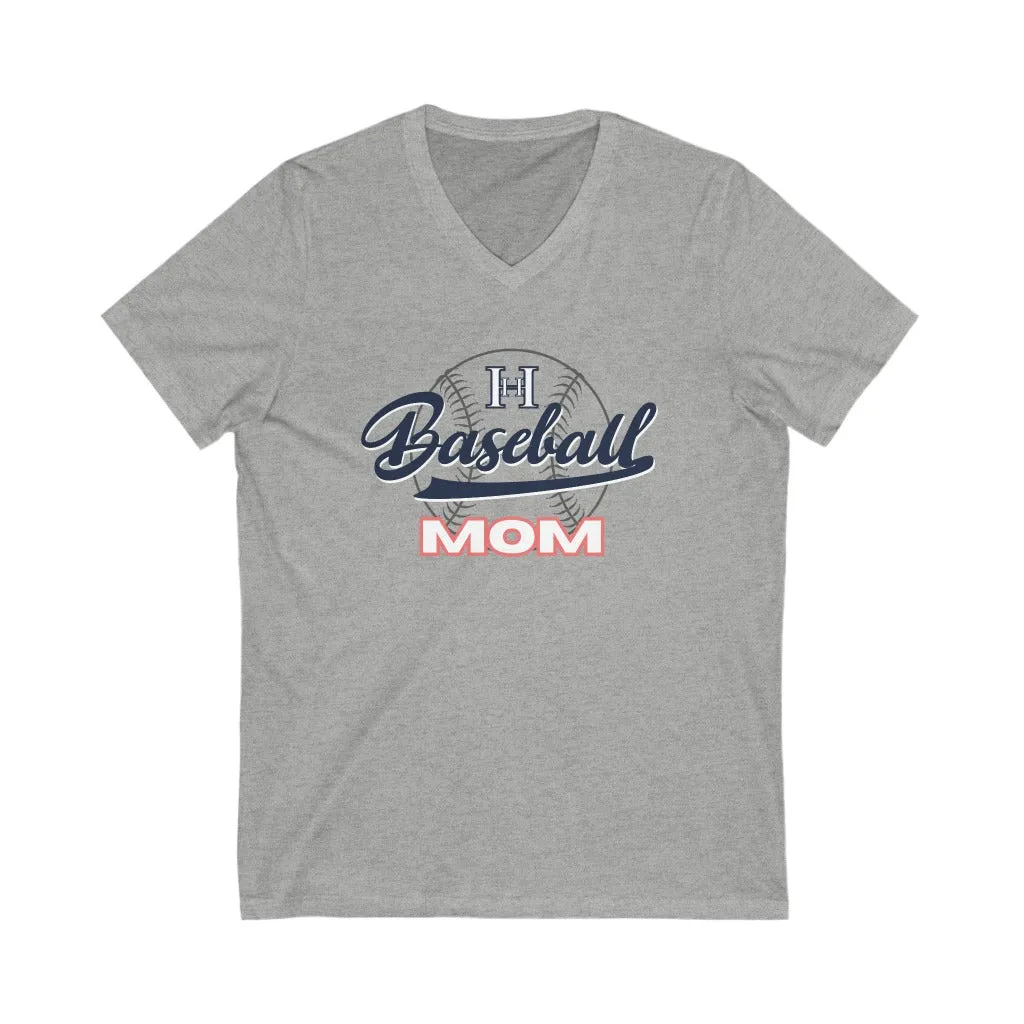 Baseball Mom Women's V-Neck Tee, For Mom