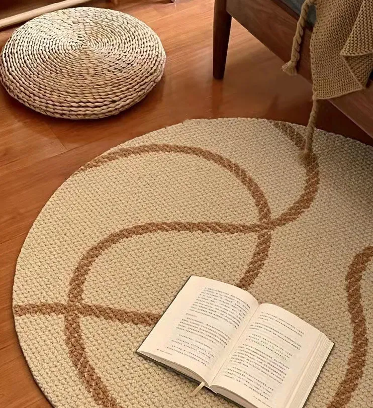 Baseball Shaped Wool Rug