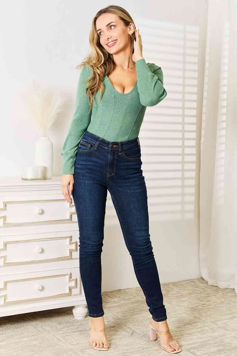 Basic Bae Scoop Neck Long Sleeve Top