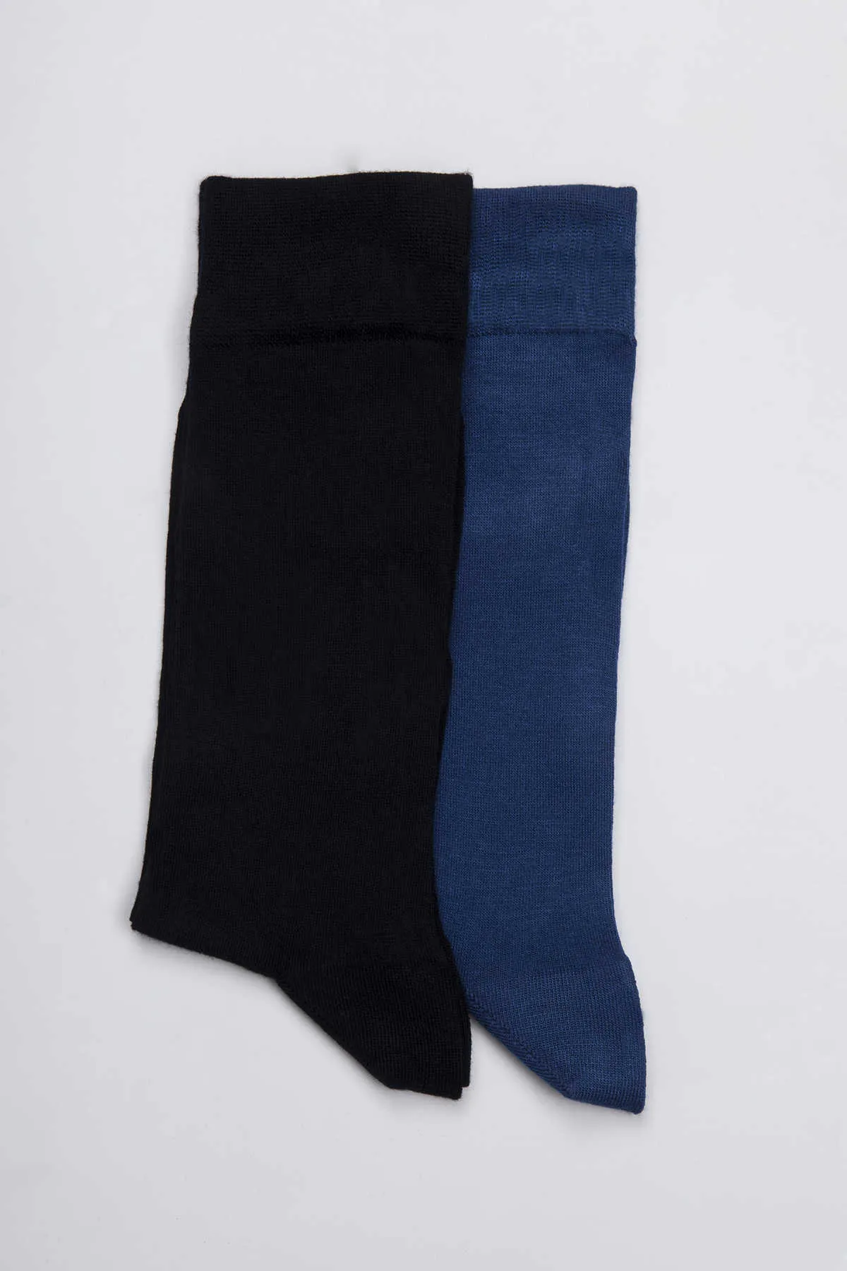 Basic Bamboo Black-Black Socks, Navy - Blue