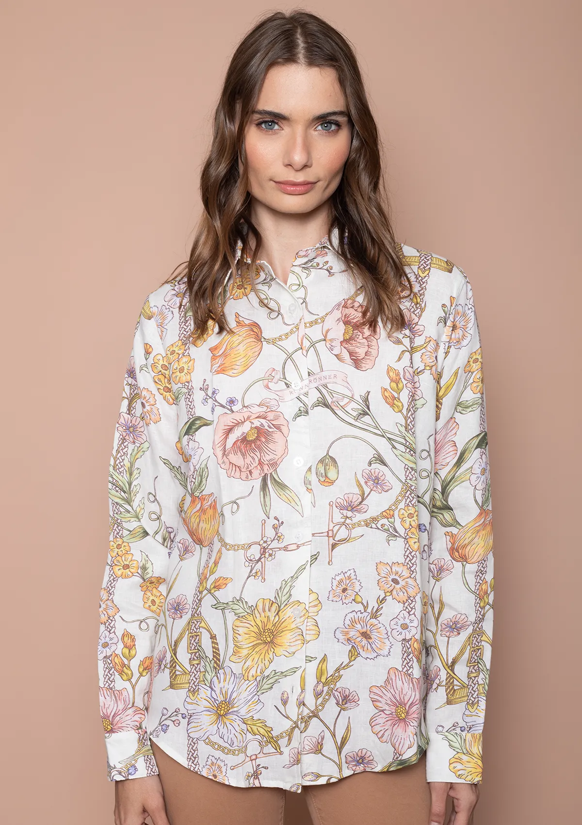 Basic Linen Shirt | Botany Flora Cream