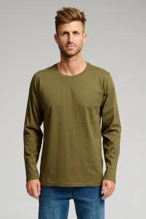 Basic Long-sleeved T-shirt - Army Green