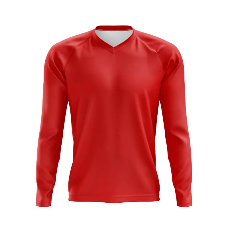 Basic Red MTB Long Sleeve Jersey