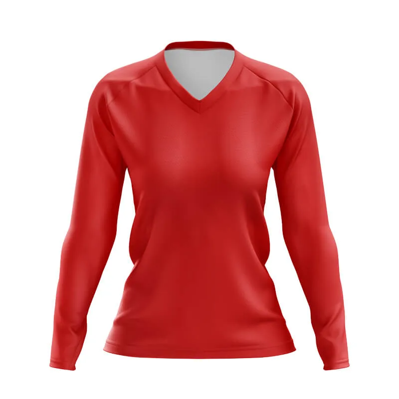 Basic Red MTB Long Sleeve Jersey