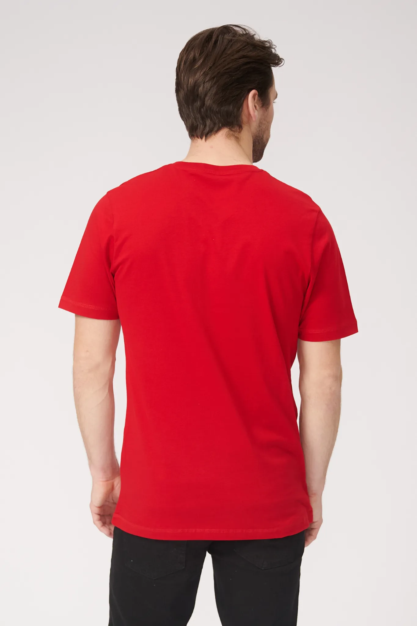 Basic V-neck t-shirt - Red