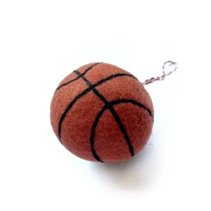 Basketball Ornament, Tufted Wool