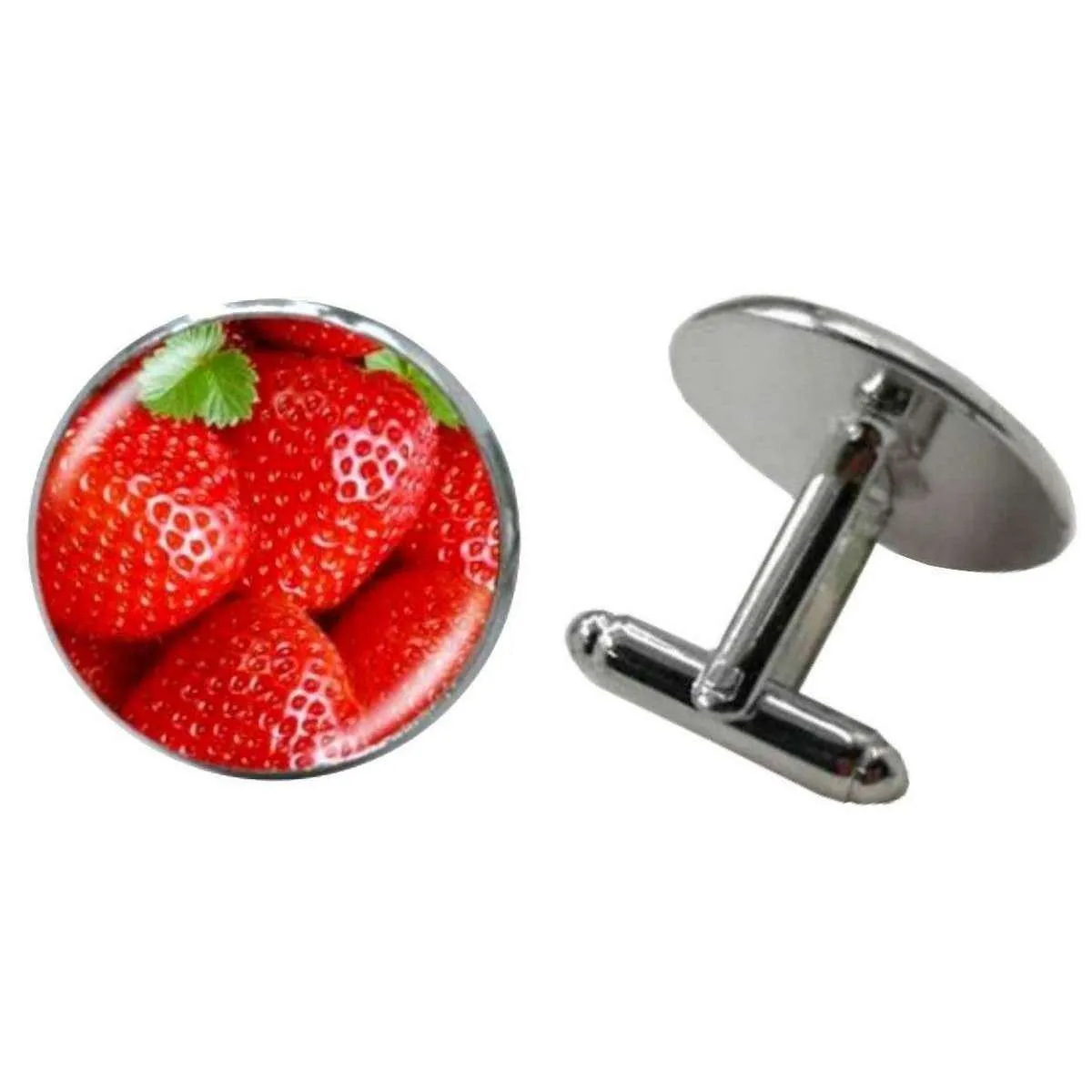 Bassin and Brown Strawberry Cufflinks - Red