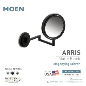 Bath Accessories MOEN Arris Magnifying Mirror Matte Black