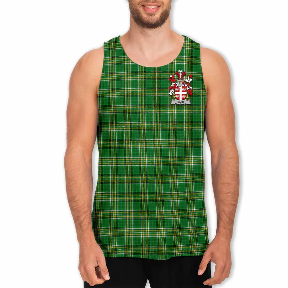 Bath Irish Clan Tartan Men's Tank Top with Coat of Arms