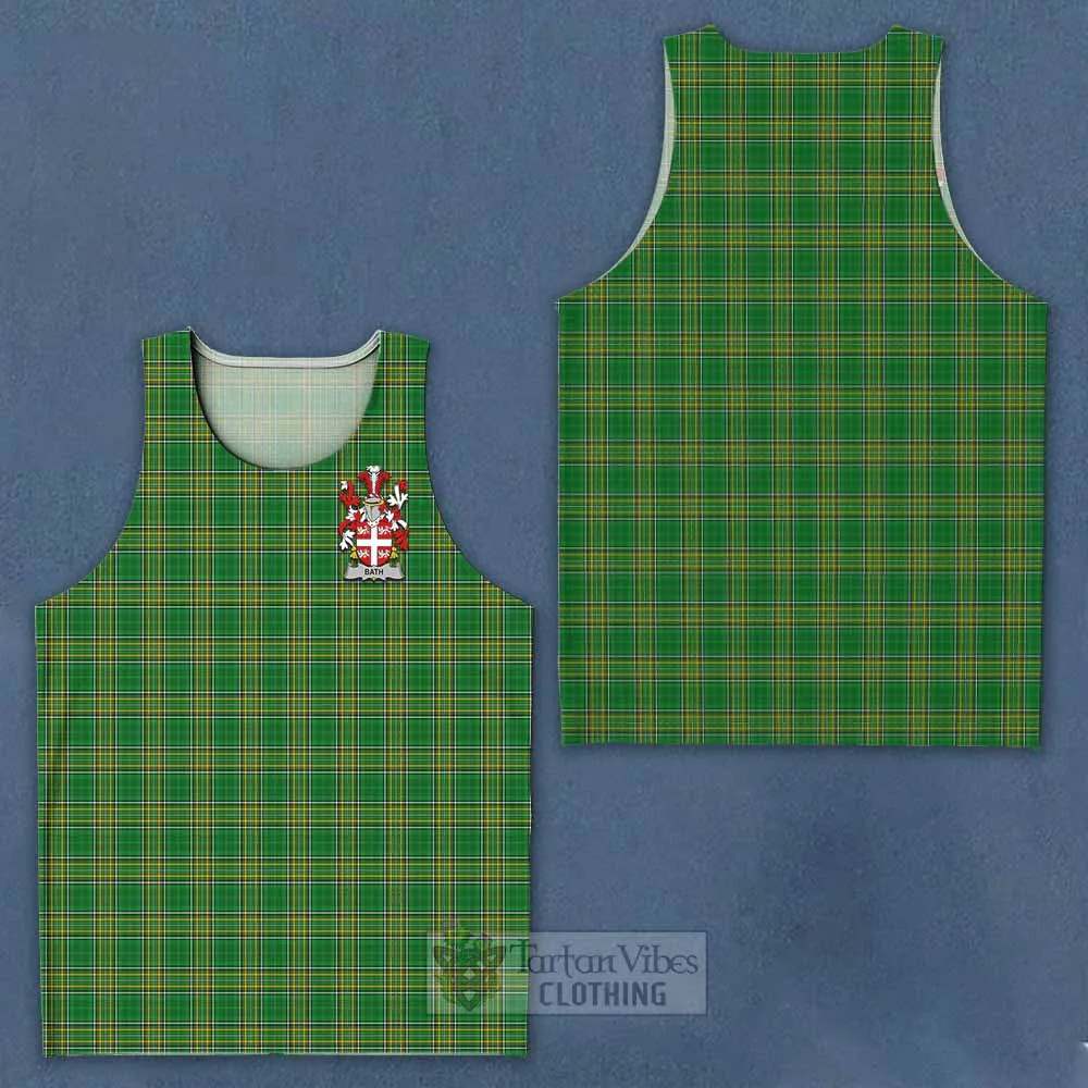 Bath Irish Clan Tartan Men's Tank Top with Coat of Arms