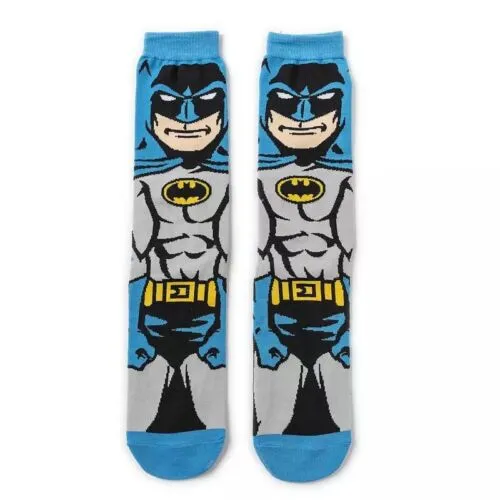 Batman Cartoon Socks, Fun Novelty Mens Crew Character Socks