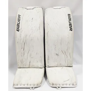 Bauer Supreme Ultrasonic - Used Pro Stock Goalie Leg Pads (White)