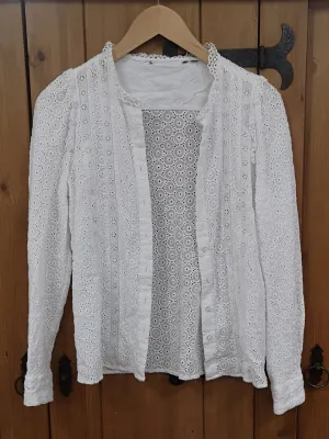 Baukjen Mary Organic Cotton White Blouse Size 6