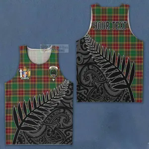 Baxter Crest Tartan Men's Tank Top with New Zealand Silver Fern Half Style