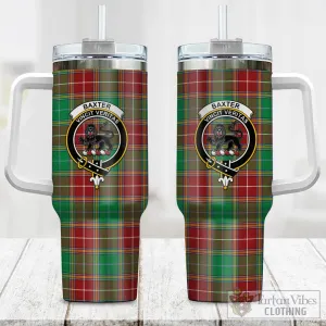 Baxter Modern Tartan and Family Crest Tumbler with Handle