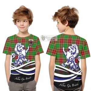 Baxter Modern Tartan Kid T-Shirt with Alba Gu Brath Regal Lion Emblem