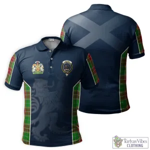 Baxter Modern Tartan Men's Polo Shirt with Family Crest and Lion Rampant Vibes Sport Style