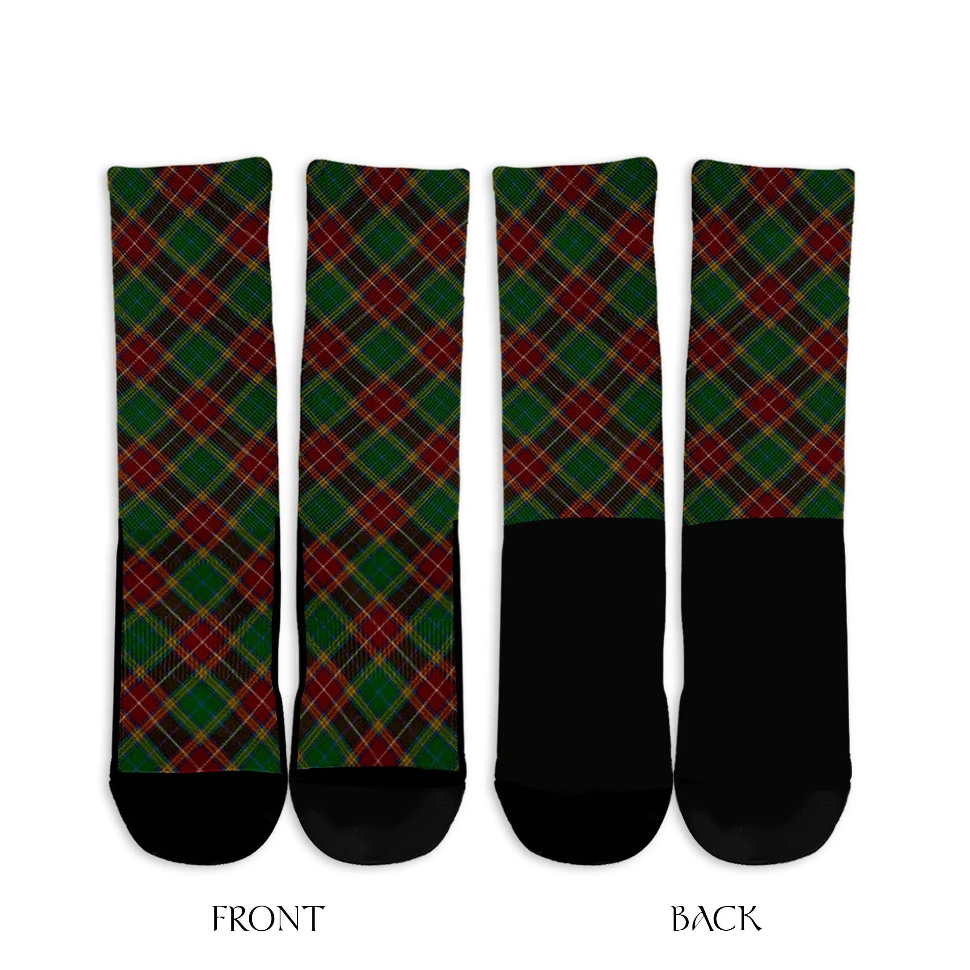 Baxter Tartan Crew Socks Cross Tartan Style