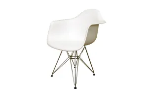 Baxton Studio Dario White Molded Plastic Chair