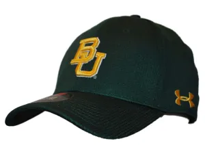 Baylor Bears Under Armour Forest Green Tactel Stretch Fit Hat Cap