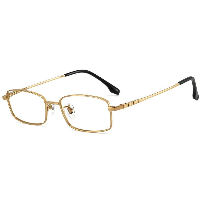 Bclear Unisex Full Rim Square Small Titanium Eyeglasses 86693