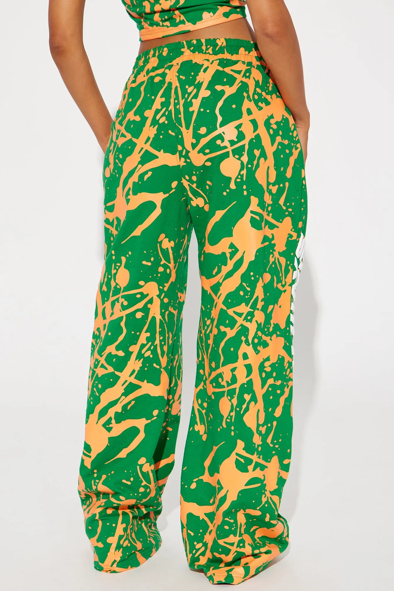 Be Authentic Wide Leg Pant - Green/combo