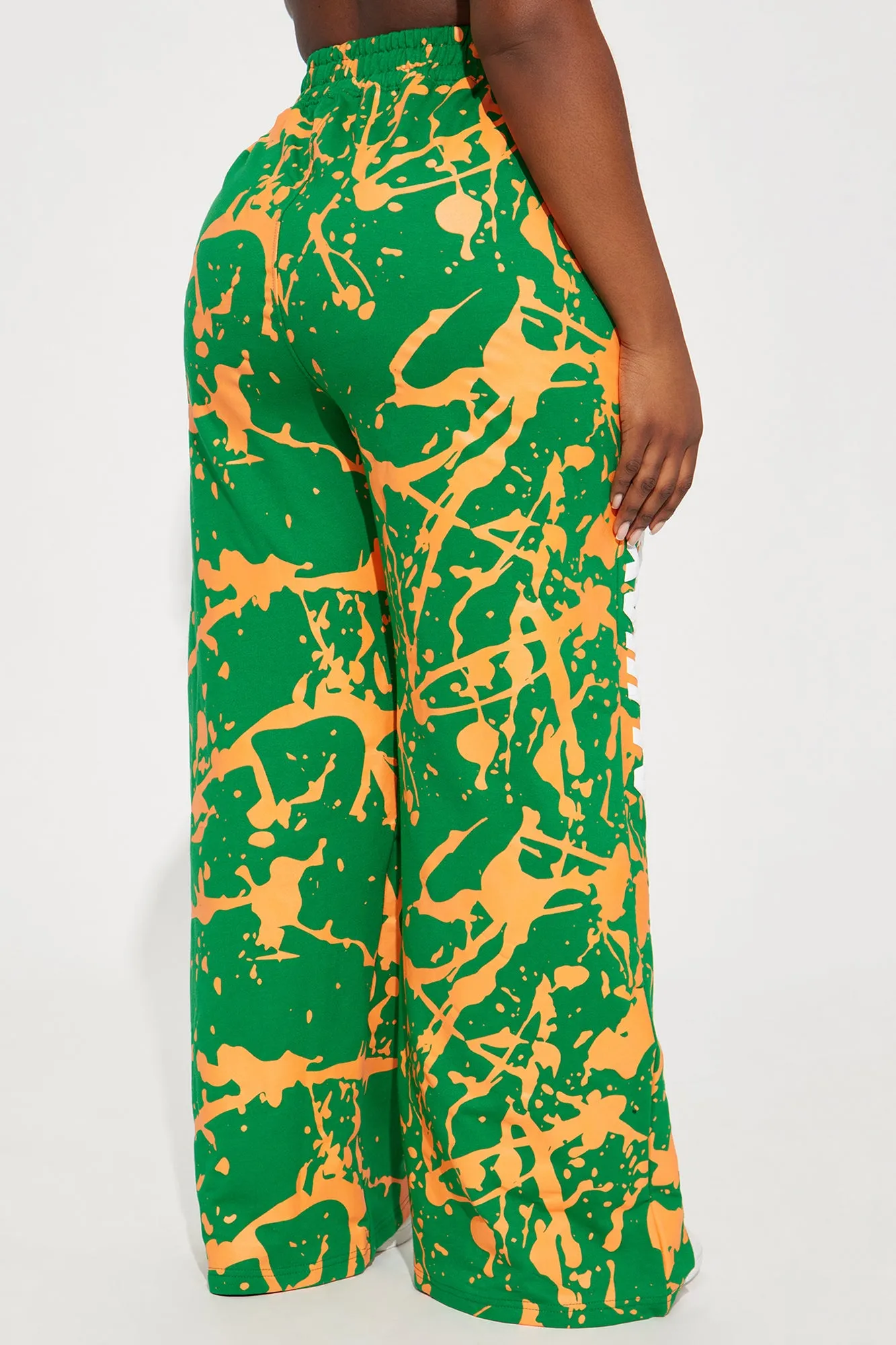 Be Authentic Wide Leg Pant - Green/combo