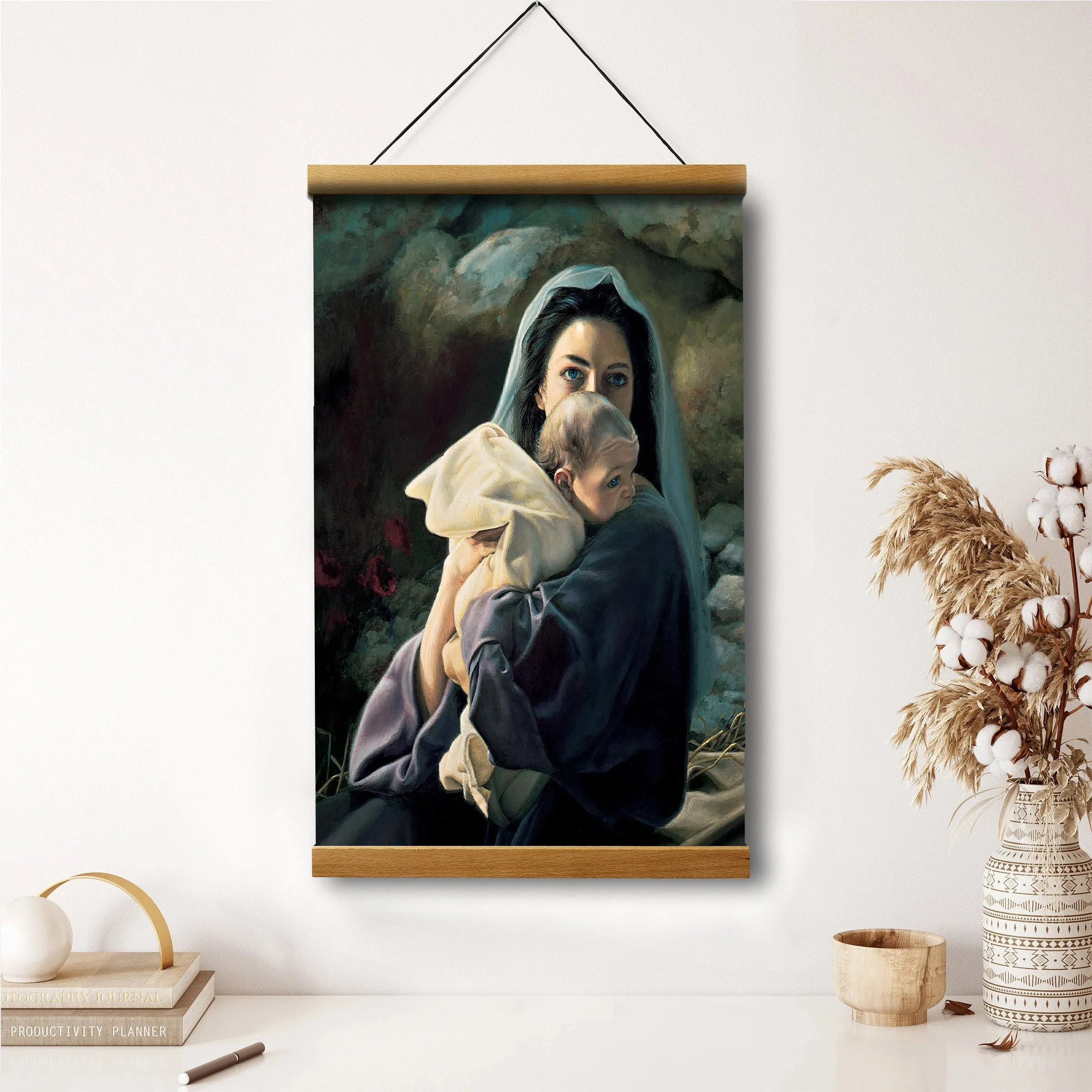 Be It Unto Me Portrait Hanging Canvas Wall Art - Christmas Gift - Religious Canvas