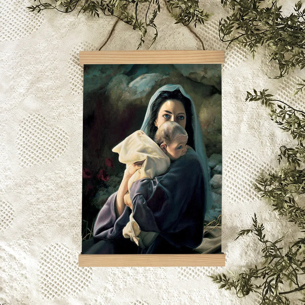 Be It Unto Me Portrait Hanging Canvas Wall Art - Christmas Gift - Religious Canvas