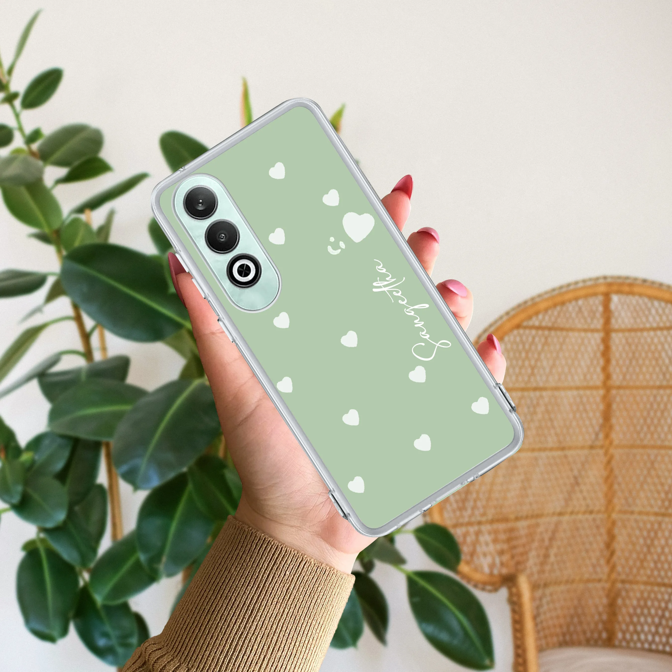 Be Loved Customize Transparent Silicon Case Mint Green For OnePlus