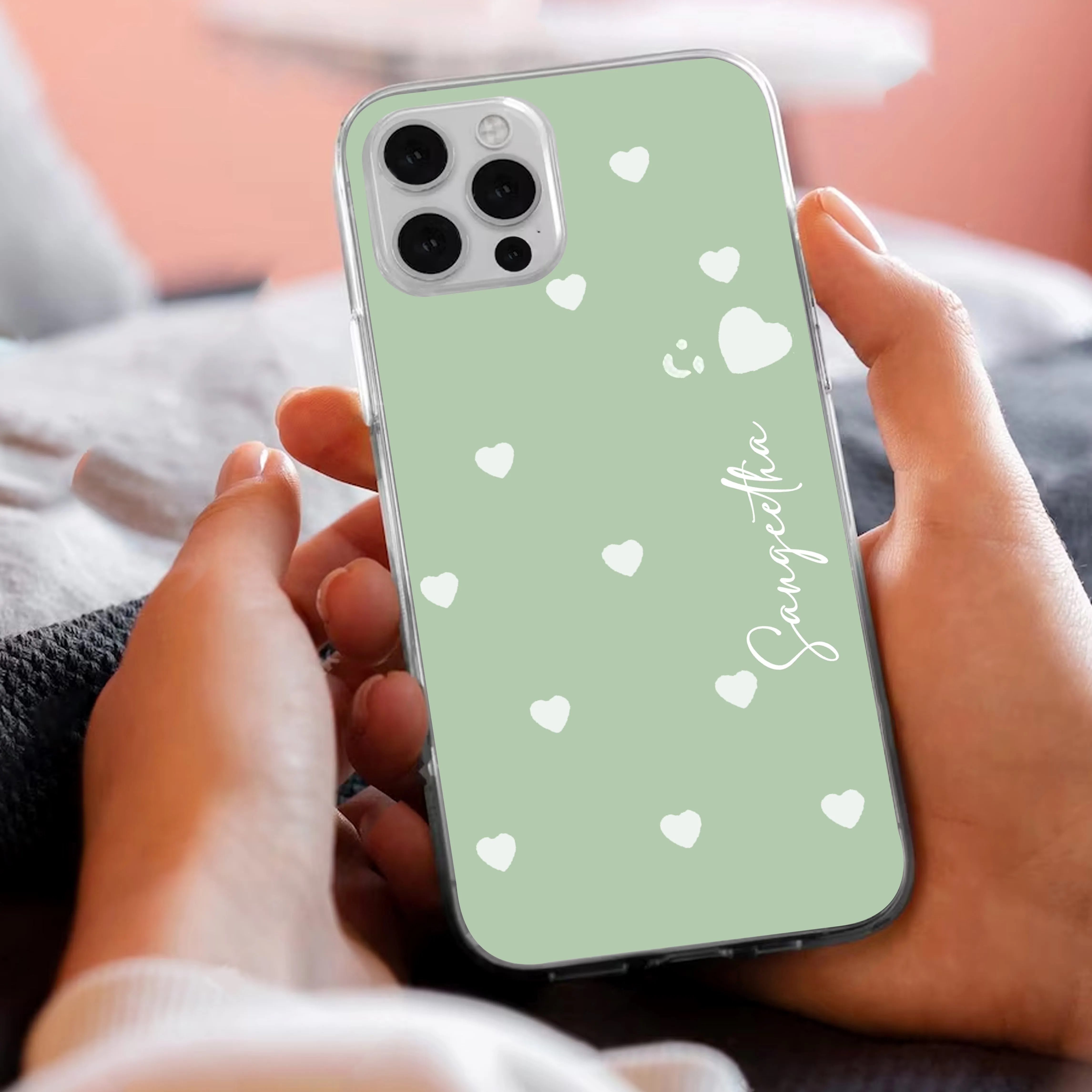 Be Loved Customize Transparent Silicon Case Mint Green For OnePlus