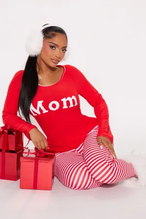 Be Merry Matching Family PJ Jogger Set - Red/White