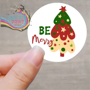 Be Merry Printed Sticker