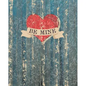 Be Mine Planks Printed Backdrop